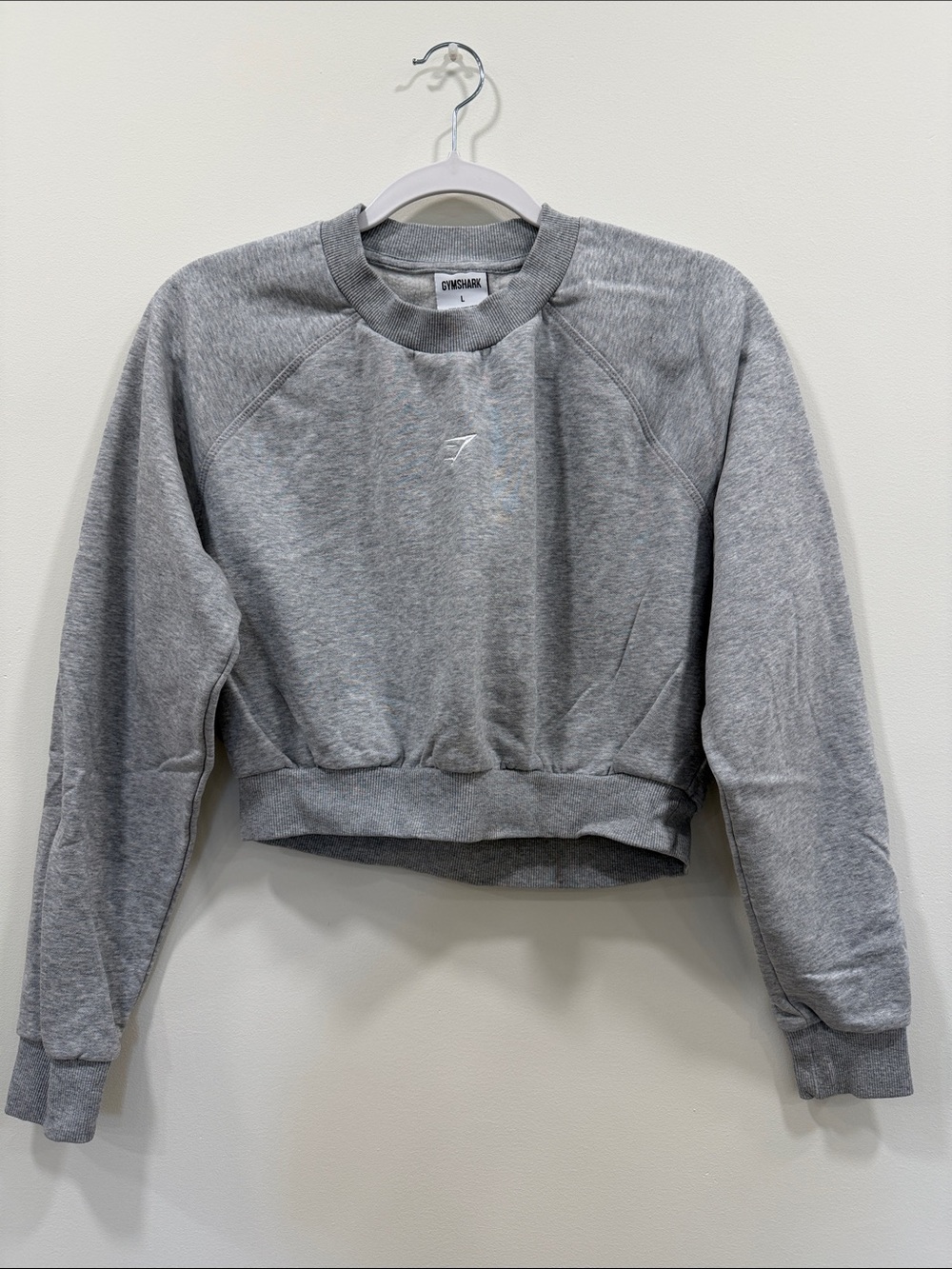 Gymshark Gray Cropped Crew Sweatshirt